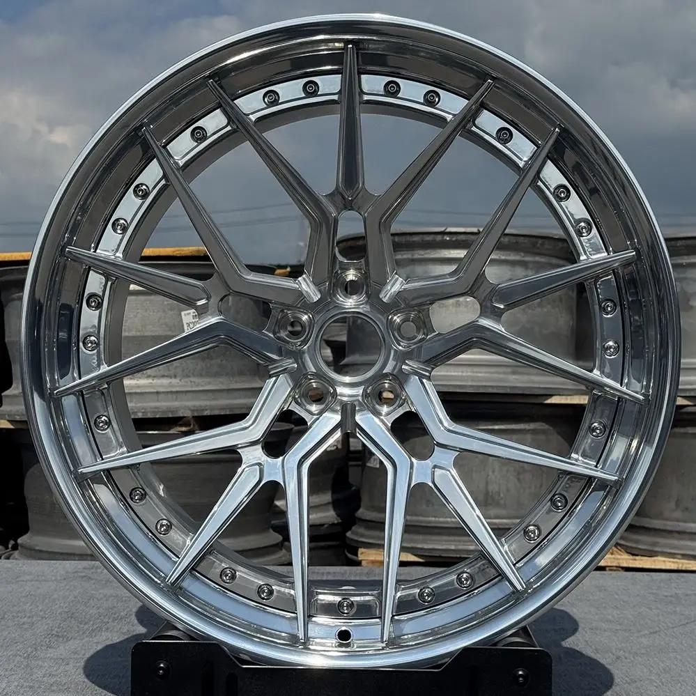 Factory 2 Piece Luxury Car Wheel Rims 18 19 20 21 22 23 24 26 Inch 5x120 6061-T6 Alloy Custom Polished Racing Car Wheels
Factory 2 Piece Luxury Car Wheel Rims 18 19 20 21 22 23 24 26 Inch 5x120 6061-T6 Alloy Custom Polished Racing Car Wheels