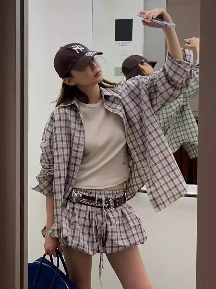 Women's Plaid irt Jaet And Puffy Skirt Two-Piece Set Spring New Sle Retro Match All Cotton Material 8-25 Years Old
Women's Plaid irt Jaet And Puffy Skirt Two-Piece Set Spring New Sle Retro Match All Cotton Material 8-25 Years Old