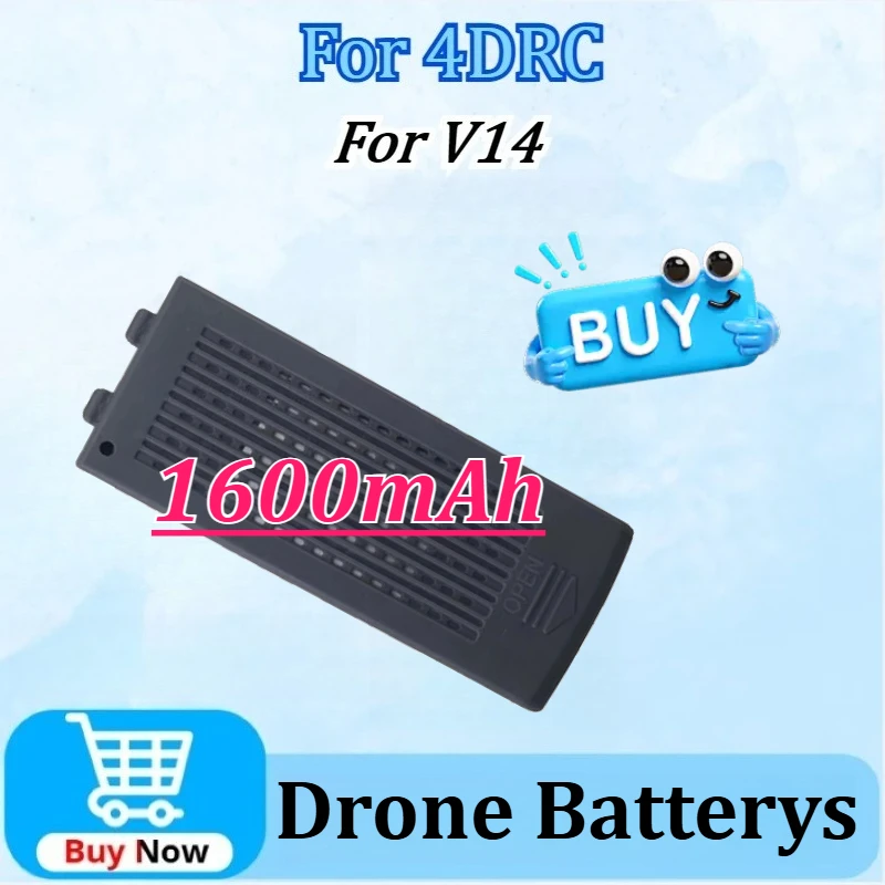 Newly Upgraded 3.7V 1600mAh Replacement Drone Battery For 4DRC V14 RC Quadcopter Helicopter Accessory Part Powerful Batteries 
Newly Upgraded 3.7V 1600mAh Replacement Drone Battery For 4DRC V14 RC Quadcopter Helicopter Accessory Part Powerful Batteries