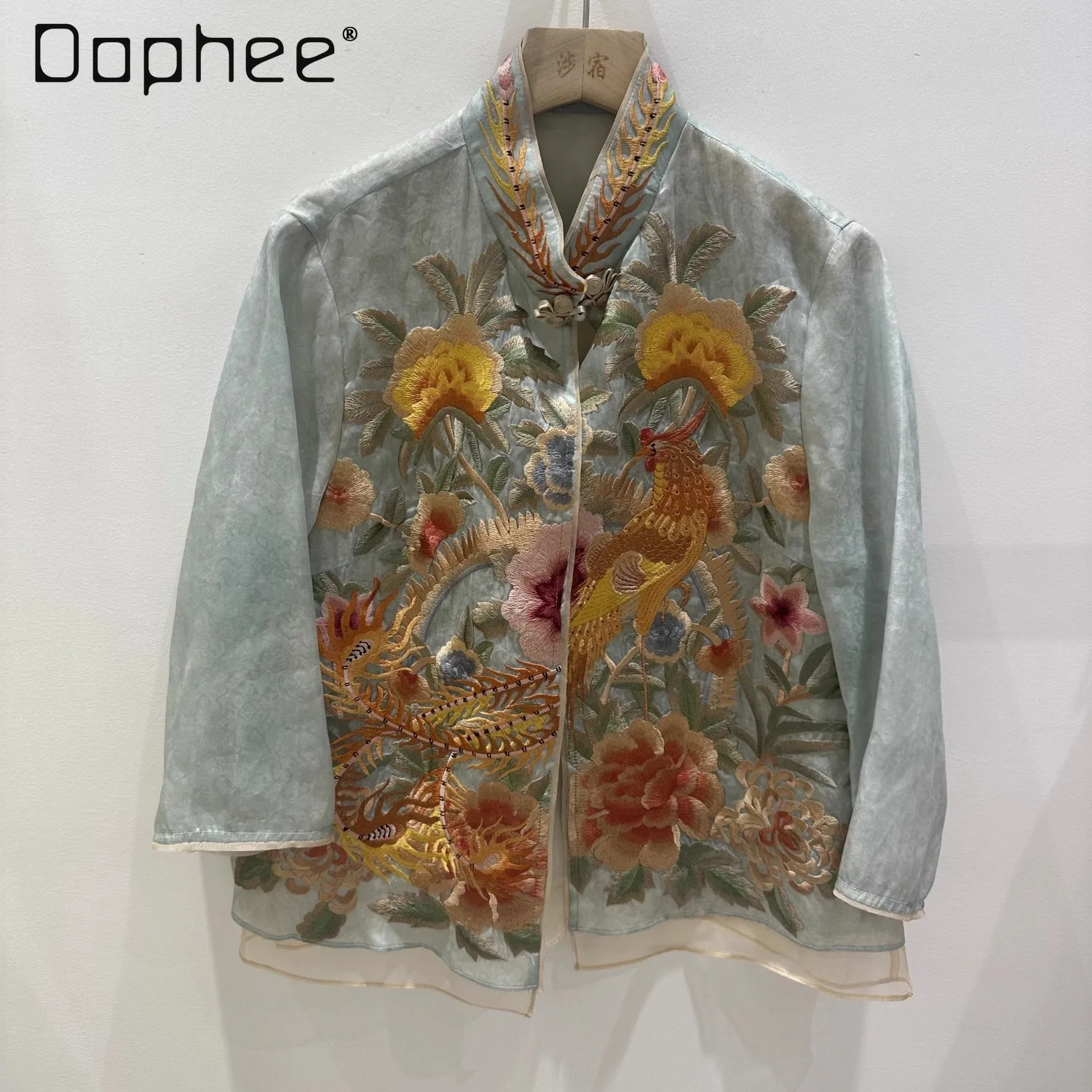 New Chinese Style Retro Embroidered Stand-up Collar Thin Coat Women 2025 Summer New Temperament Jacquard Fashion Short Jacket
New Chinese Style Retro Embroidered Stand-up Collar Thin Coat Women 2025 Summer New Temperament Jacquard Fashion Short Jacket