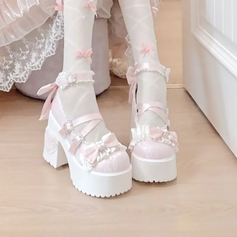 Womens Mary Jane Shoes Sweet Style Round Head High Heels for Woman Exquisite Lolita Casual Shoes Designer Shoes Zapatos De Mujer
Womens Mary Jane Shoes Sweet Style Round Head High Heels for Woman Exquisite Lolita Casual Shoes Designer Shoes Zapatos De Mujer