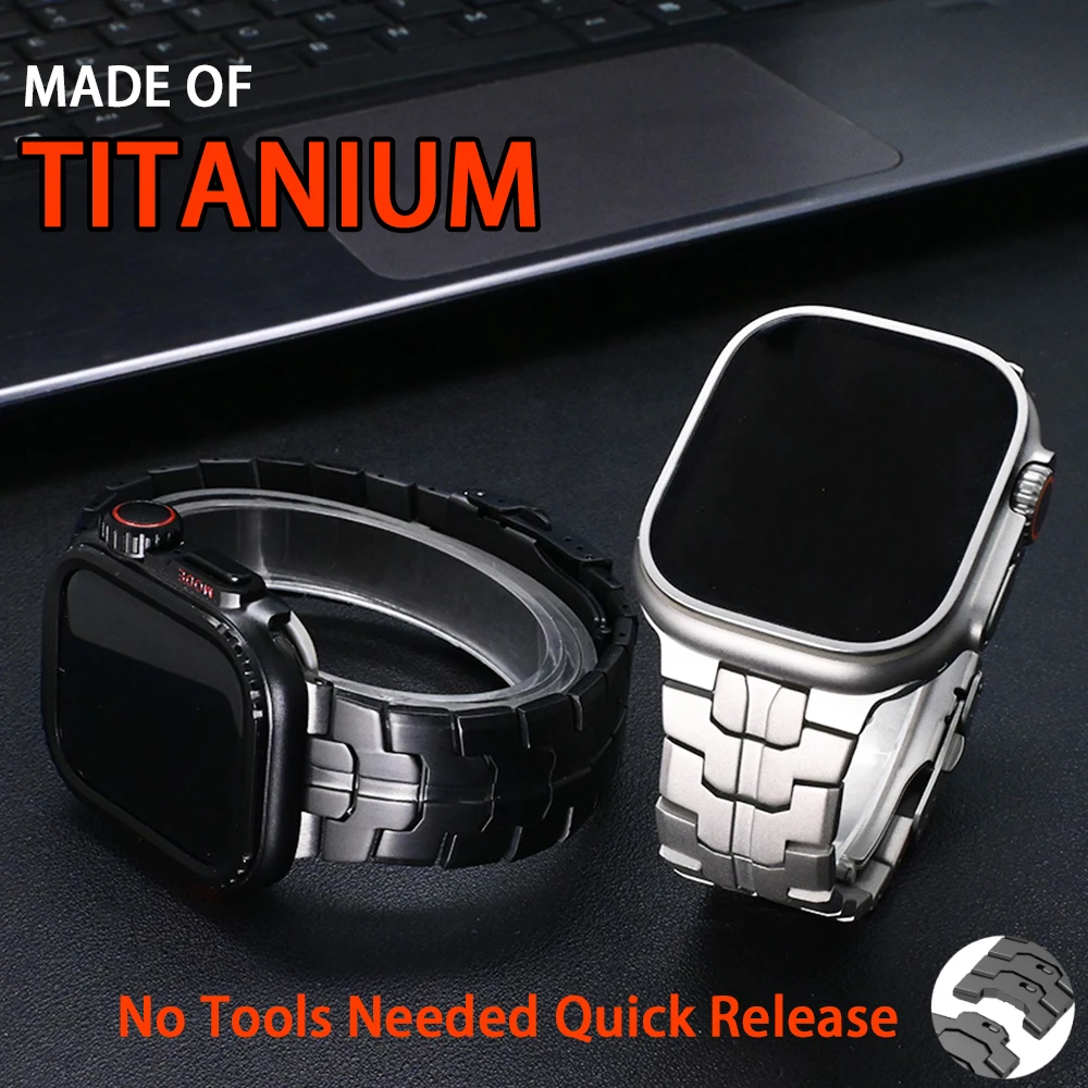 Luxury Titanium Watch Strap for Apple Watch Series 10 46mm Ultra 2 1 49mm Men Link Bracelet for Iwatch 9 8 7 6 5 Se 4 45mm 44mm
Luxury Titanium Watch Strap for Apple Watch Series 10 46mm Ultra 2 1 49mm Men Link Bracelet for Iwatch 9 8 7 6 5 Se 4 45mm 44mm