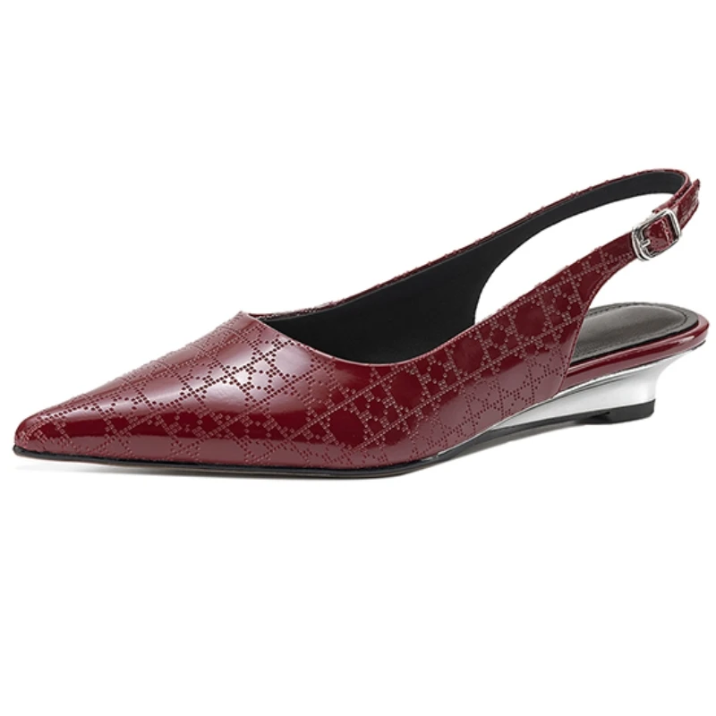 2026 New Women's Summer Sandals Genuine Leather Wedge Low Heels Party Shoes Elegant Closed Point toe Red Grey Slingback Pumps
2026 New Women's Summer Sandals Genuine Leather Wedge Low Heels Party Shoes Elegant Closed Point toe Red Grey Slingback Pumps