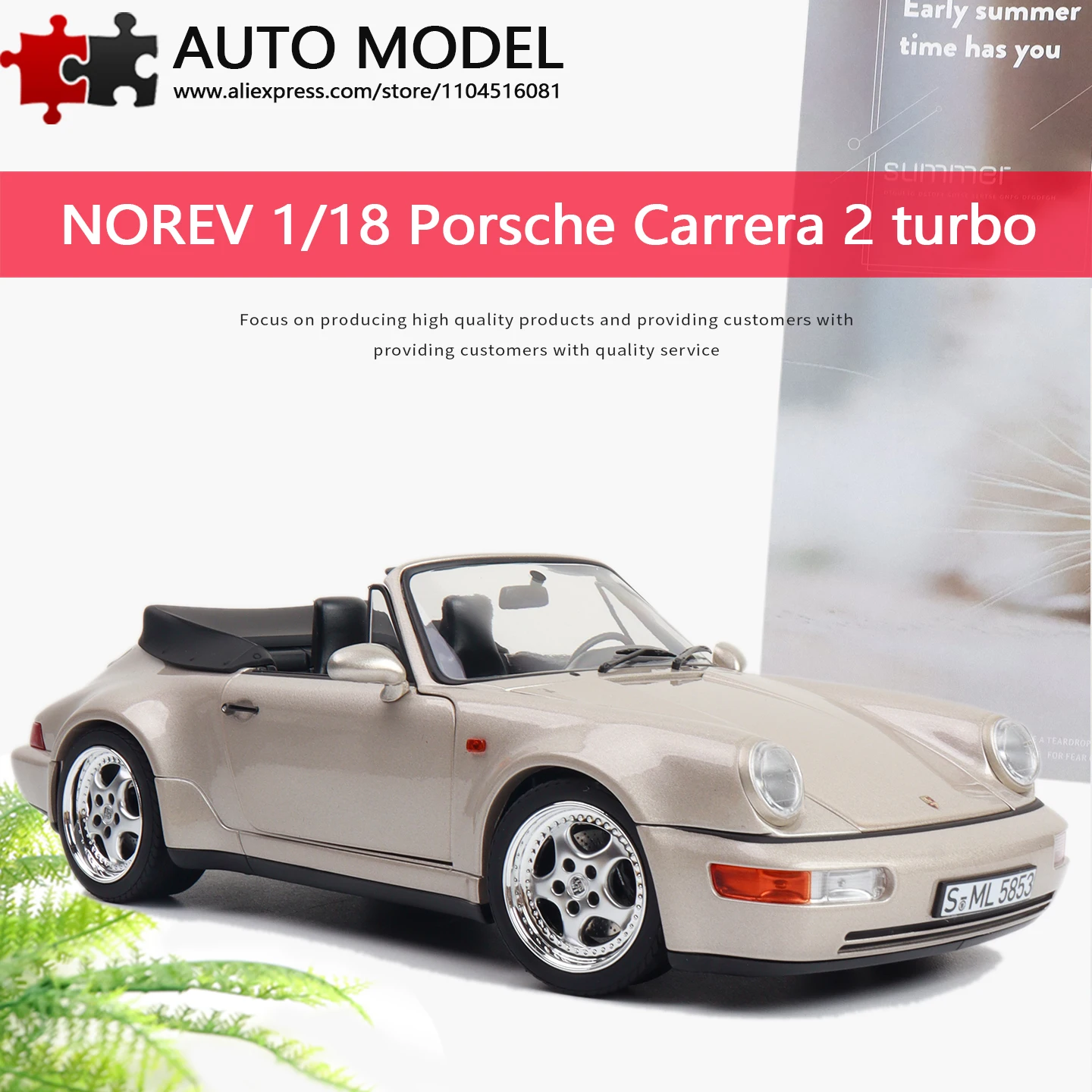Porsche Carrera 2 Turbo 1992 Convertible Simulation Alloy Car Model Three-Door Collectible Display Piece Norev 1:18 Die-Cast Metal Scale Static Miniature Model Adult Toy Boy Gift
Porsche Carrera 2 Turbo 1992 Convertible Simulation Alloy Car Model Three-Door Collectible Display Piece Norev 1:18 Die-Cast Metal Scale Static Miniature Model Adult Toy Boy Gift