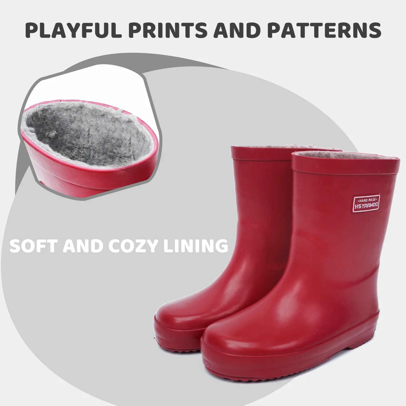 Warm Waterproof Kids Rain Boots Red Fleece Lined Anti-Slip Winter Rain Boots for Toddlers Little Girls & Boys
Warm Waterproof Kids Rain Boots Red Fleece Lined Anti-Slip Winter Rain Boots for Toddlers Little Girls & Boys