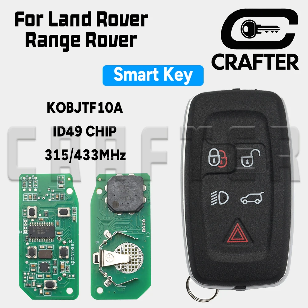 Key Crafters KOBJTF10A ID49 Chip 315/433MHz Smart Card Key For Land Rover LR2 LR4 Range Rover Evoque Keyless Go System
Key Crafters KOBJTF10A ID49 Chip 315/433MHz Smart Card Key For Land Rover LR2 LR4 Range Rover Evoque Keyless Go System
