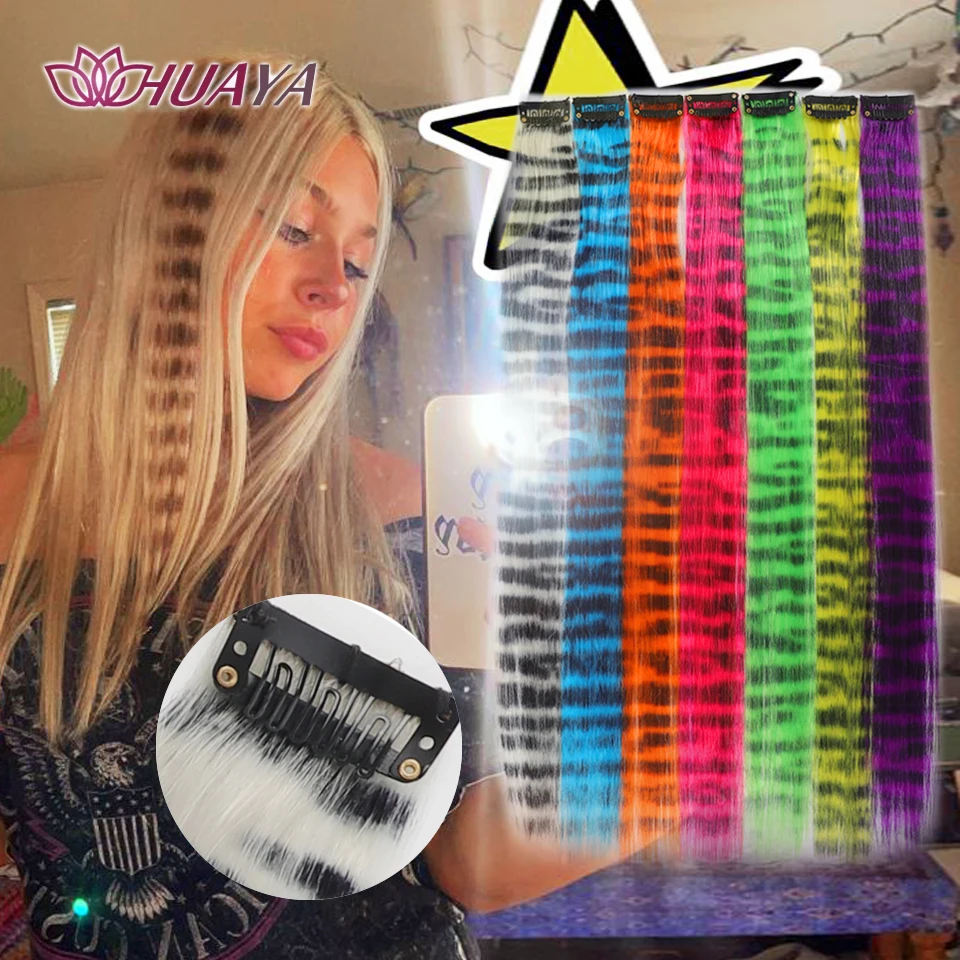 Synthetic Colored Clip in Hair Extensions for Women One Card Long Straight Highlights Hairpiece Leopard Hair Extension Fake Hair
Synthetic Colored Clip in Hair Extensions for Women One Card Long Straight Highlights Hairpiece Leopard Hair Extension Fake Hair