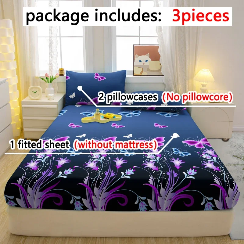 3-piece Simple modern butterfly pattern matte three piece fitted sheet set, bedroom printed bed cover set, bedding
3-piece Simple modern butterfly pattern matte three piece fitted sheet set, bedroom printed bed cover set, bedding