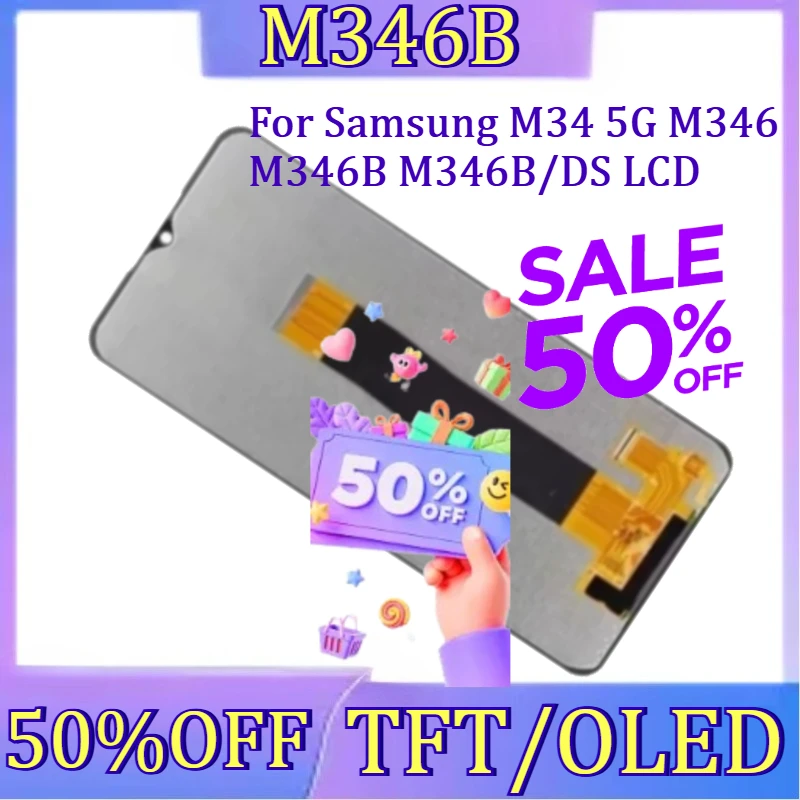 For Samsung M34 5G M346 M346B M346B/DS LCD Display Touch Screen Digitizer Assembly New TFT/OLED Display Screen
For Samsung M34 5G M346 M346B M346B/DS LCD Display Touch Screen Digitizer Assembly New TFT/OLED Display Screen