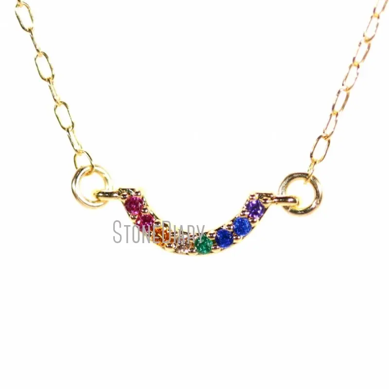 NM42500 Rainbow Chakra Necklace Happy Necklace Gold Plated Necklace Birthstone Jewelry Rainbow Pendant Jewelry
NM42500 Rainbow Chakra Necklace Happy Necklace Gold Plated Necklace Birthstone Jewelry Rainbow Pendant Jewelry