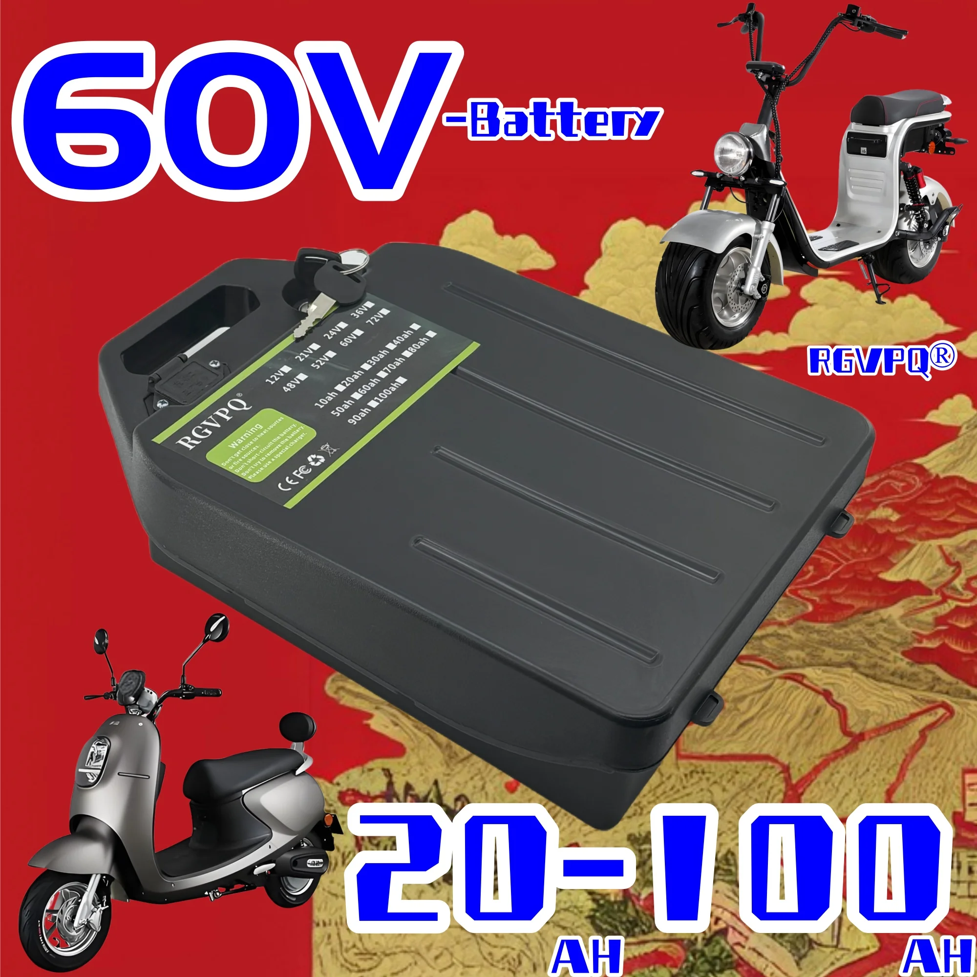 New Full Capacity 18650 Lithium Battery 60V 20ah-100ah Lithium Battery Pack for Air Rapid Transport Suitable for 3000W,BMS40AH
New Full Capacity 18650 Lithium Battery 60V 20ah-100ah Lithium Battery Pack for Air Rapid Transport Suitable for 3000W,BMS40AH