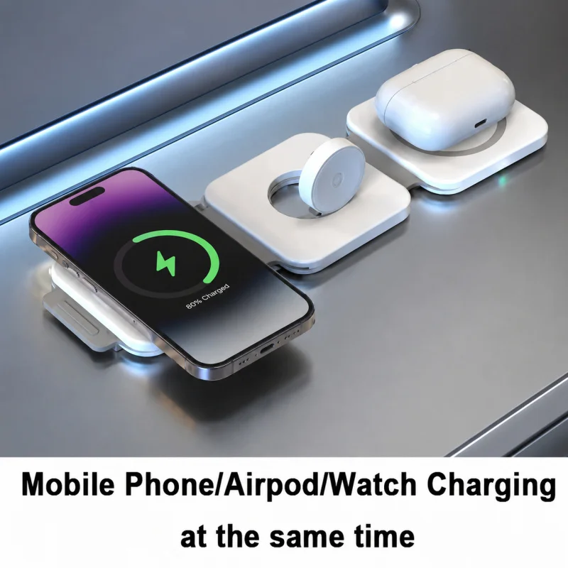 Foldable 3 in 1 Wireless Charger Fast Charging Pad for iPhone 17 16 15 14 13 Pro Max iWatch 10 9 8 7 6 AirPods Pro 2
Foldable 3 in 1 Wireless Charger Fast Charging Pad for iPhone 17 16 15 14 13 Pro Max iWatch 10 9 8 7 6 AirPods Pro 2