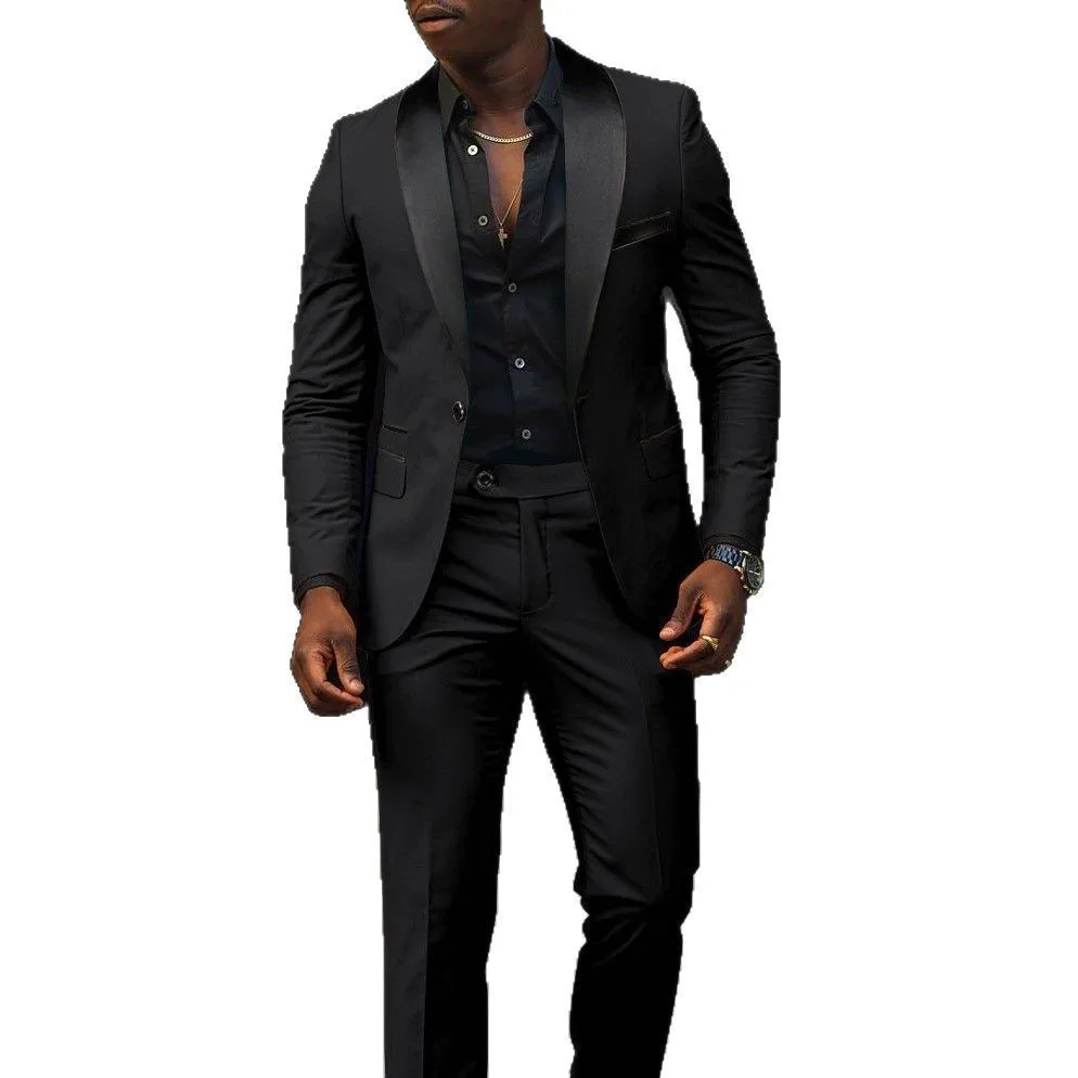 Men's Suit Set Casual Business High Quality Party Dress Slim Fit Tuxedo Prom Suit Fashion black Male Groom Wedding Two-piece
Men's Suit Set Casual Business High Quality Party Dress Slim Fit Tuxedo Prom Suit Fashion black Male Groom Wedding Two-piece