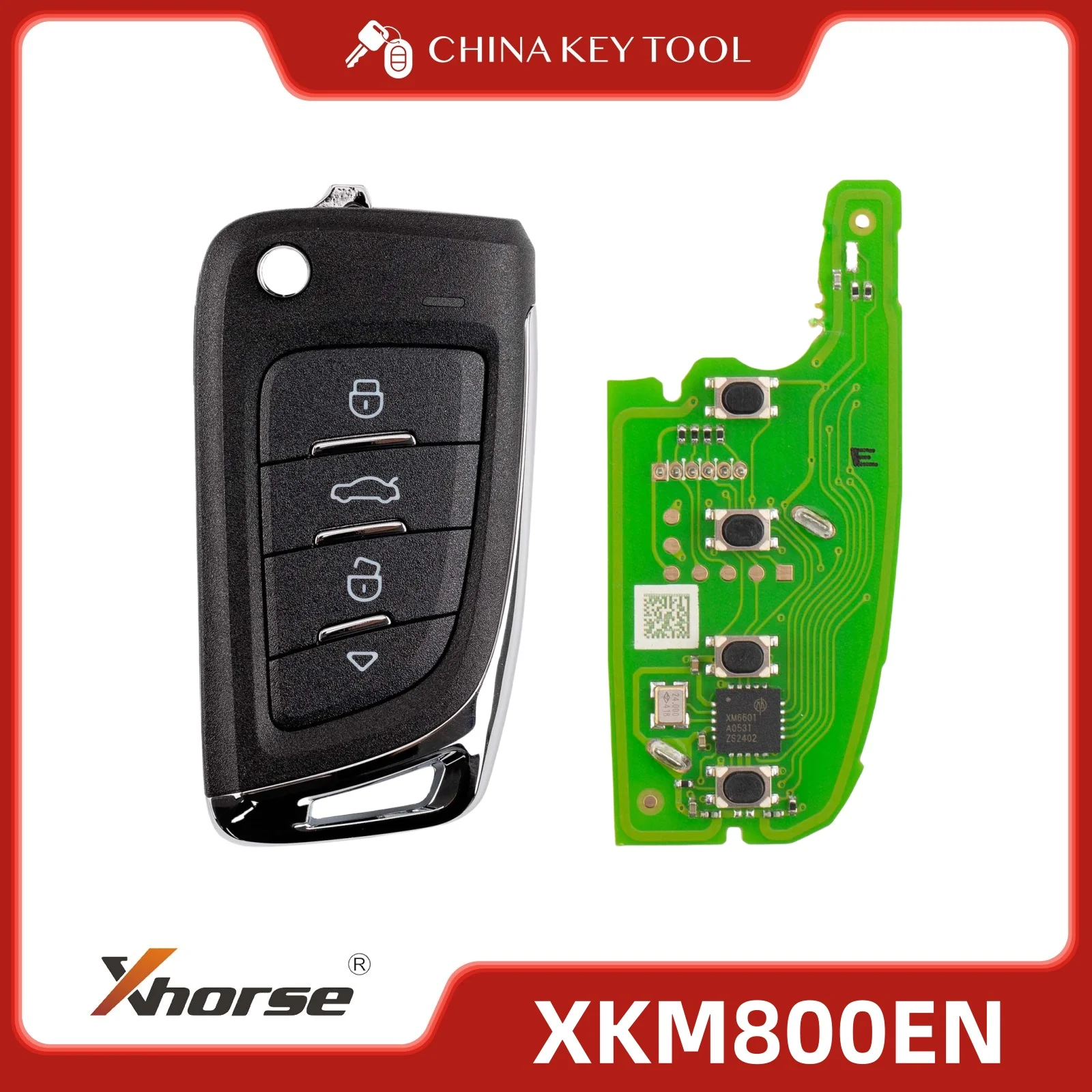 Xhorse Universal Flip Wire Remote Key Knife Style 4 Buttons XKM800EN
Xhorse Universal Flip Wire Remote Key Knife Style 4 Buttons XKM800EN