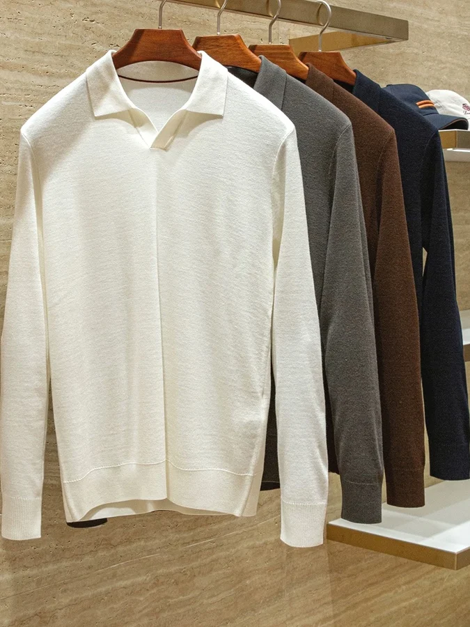 Men's Long Sve Knitted irt Casual Wear Silk Cotton Wool Blend Comfortable Breathable round Ne Design for Youth
Men's Long Sve Knitted irt Casual Wear Silk Cotton Wool Blend Comfortable Breathable round Ne Design for Youth