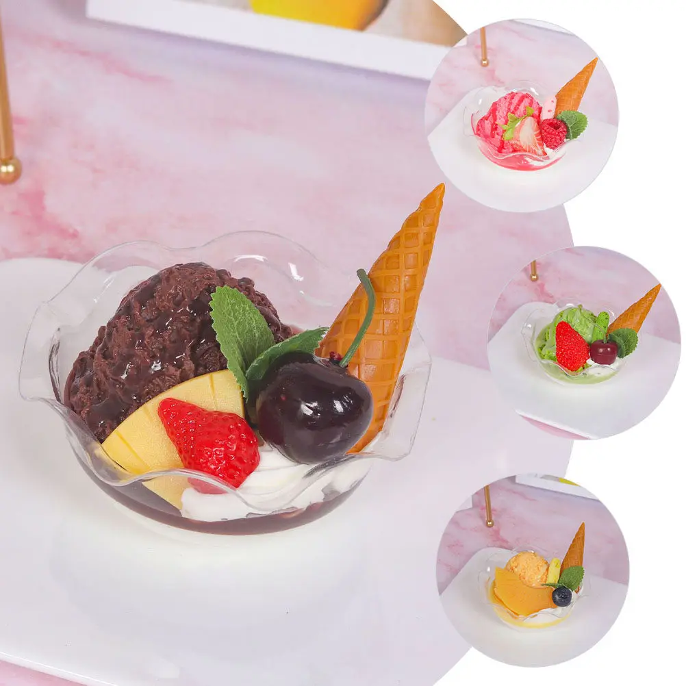 6Pcs Realistic Fake Dessert Ice Cream Bowls PVC Artificial Food Photo Props Wedding Home Shop Decor Fake Food Ice Cream
6Pcs Realistic Fake Dessert Ice Cream Bowls PVC Artificial Food Photo Props Wedding Home Shop Decor Fake Food Ice Cream