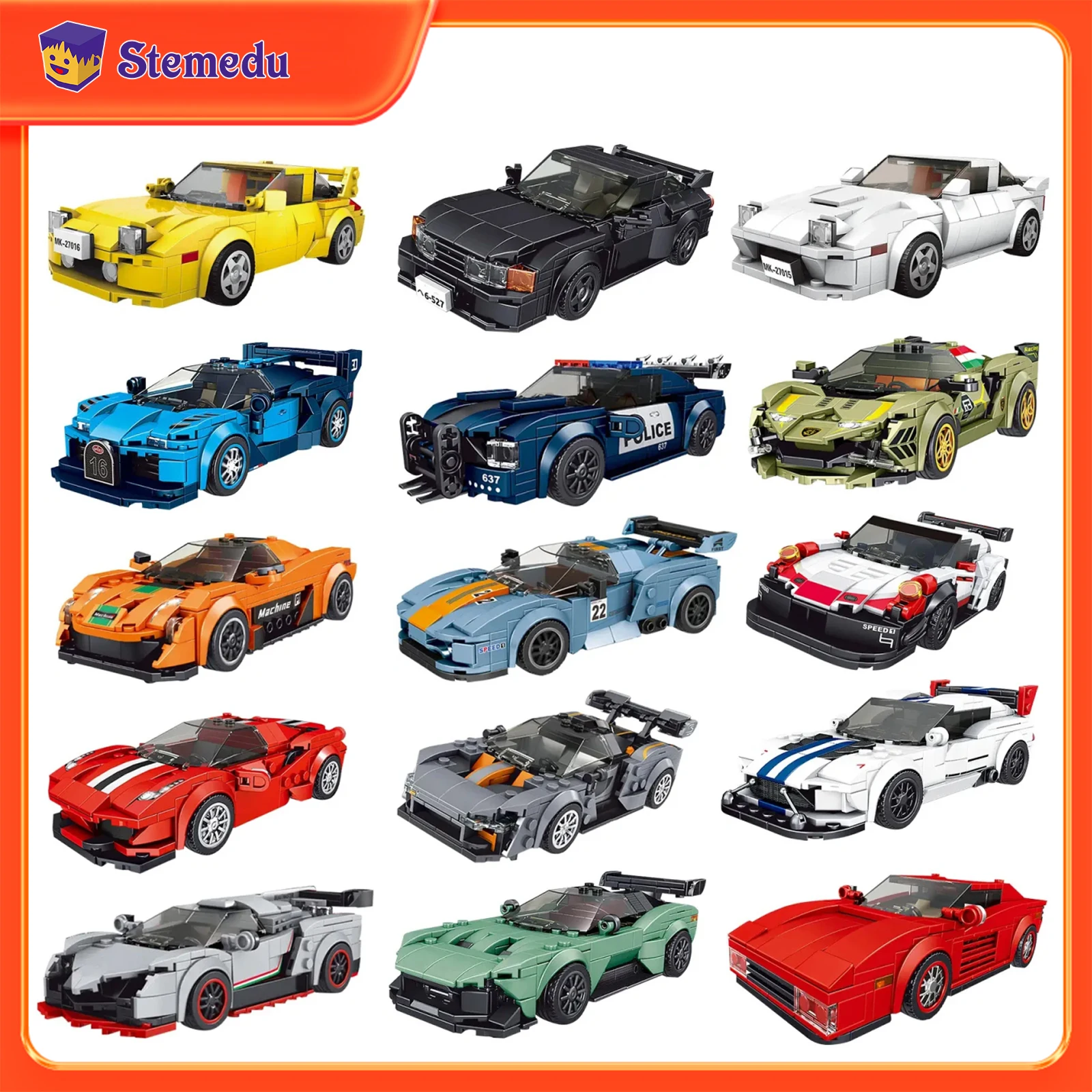 MOULD KING 27001-27016 Technical Car Building Toys The Sport Speed Racing Car Model With Display Box Assembly Bricks Gifts Kids
MOULD KING 27001-27016 Technical Car Building Toys The Sport Speed Racing Car Model With Display Box Assembly Bricks Gifts Kids