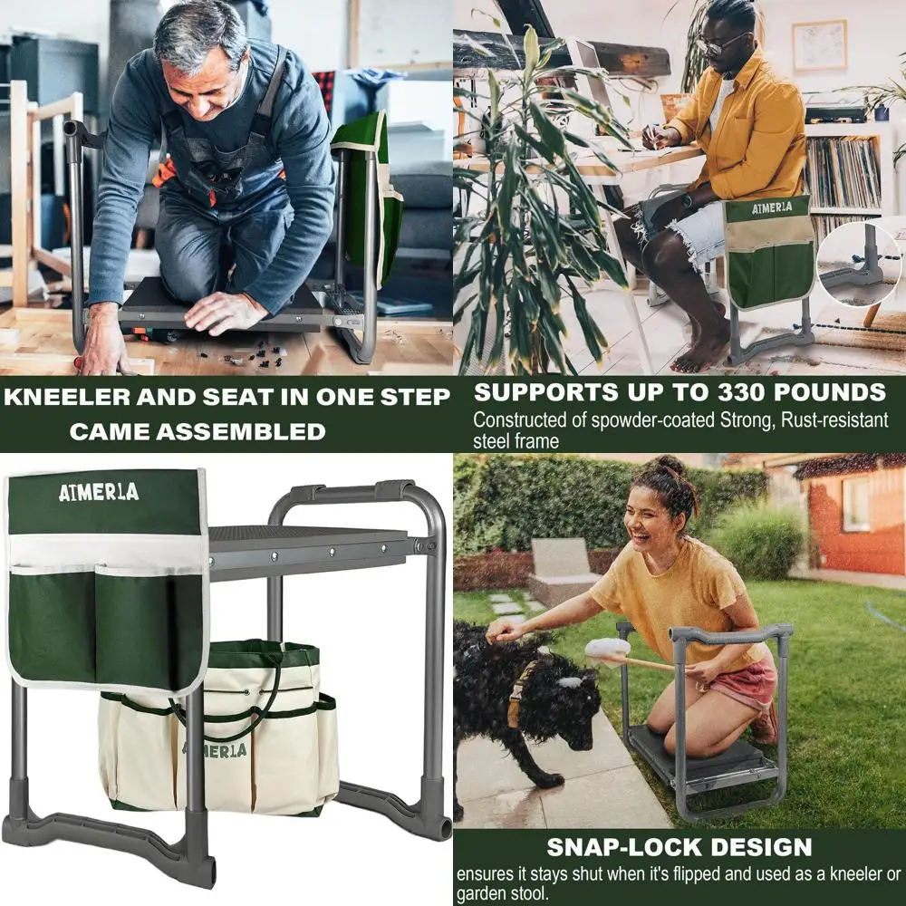 Heavy-Duty Foldable Garden Kneeler with Wide Seat and Tool Pockets - Portable Gardening Bench for Parents' Gifts
Heavy-Duty Foldable Garden Kneeler with Wide Seat and Tool Pockets - Portable Gardening Bench for Parents' Gifts