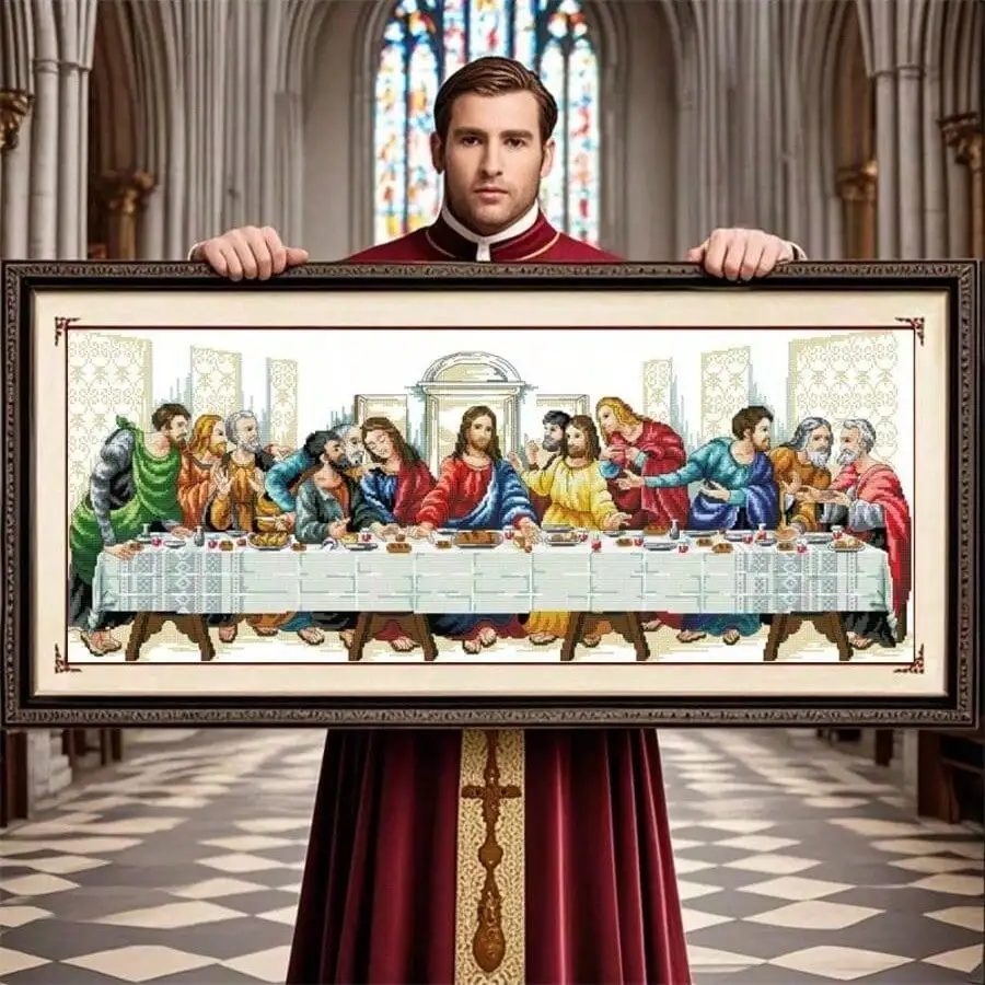 The Last Supper Jesus Christianity diy Art crafts for adults stamped cross stitch kit knitting and needlecraft embroidery sewing
The Last Supper Jesus Christianity diy Art crafts for adults stamped cross stitch kit knitting and needlecraft embroidery sewing