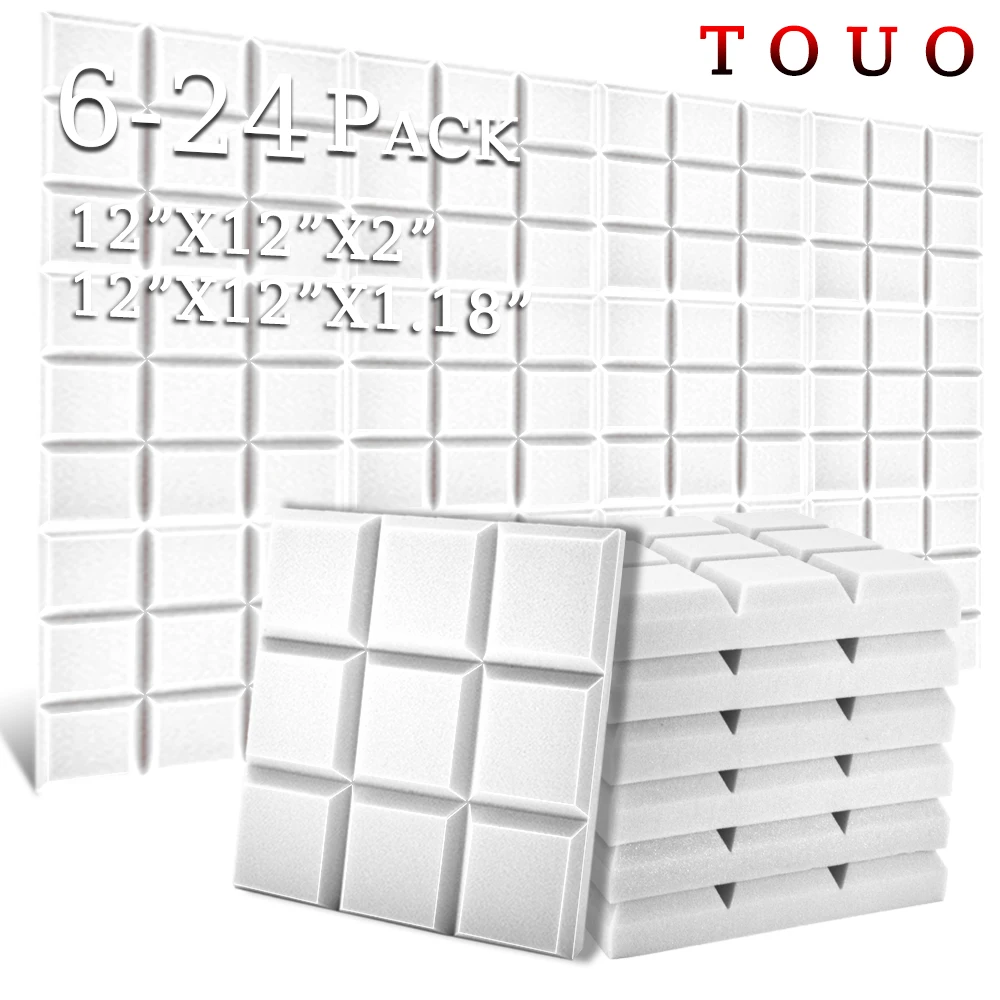TOUO Acoustic Foam 6/12/24 Pcs High Density Beveled Edge 9 Block Tiles Sponge Pad Soundproof Ceiling Offices Acoustic Treatment
TOUO Acoustic Foam 6/12/24 Pcs High Density Beveled Edge 9 Block Tiles Sponge Pad Soundproof Ceiling Offices Acoustic Treatment