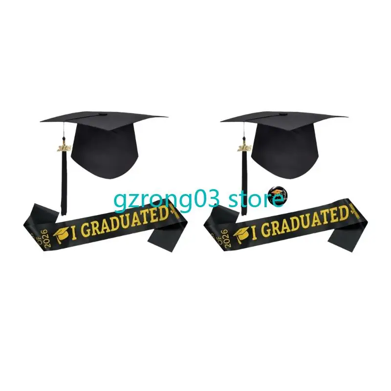 127C Congrats Grad Party Supplies Graduation Caps with Graduation Stoles Sash Brooch for College,Highs School and Bachelors
127C Congrats Grad Party Supplies Graduation Caps with Graduation Stoles Sash Brooch for College,Highs School and Bachelors