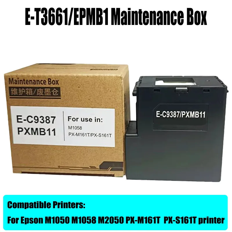 Контейнер для отработанных чернил C9387 PXMB11, совместимый с принтерами EPSON M1050, M1058, M2050, PX-S161T, PX-M161T. Бокс для обслуживания C9387.
Контейнер для отработанных чернил C9387 PXMB11, совместимый с принтерами EPSON M1050, M1058, M2050, PX-S161T, PX-M161T. Бокс для обслуживания C9387.