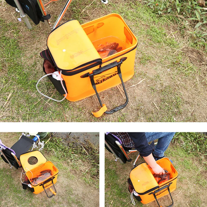 multi-functional folding live fish box EVA thickened bucket goods for fishing 23/28/35L large capacity fishing box
multi-functional folding live fish box EVA thickened bucket goods for fishing 23/28/35L large capacity fishing box