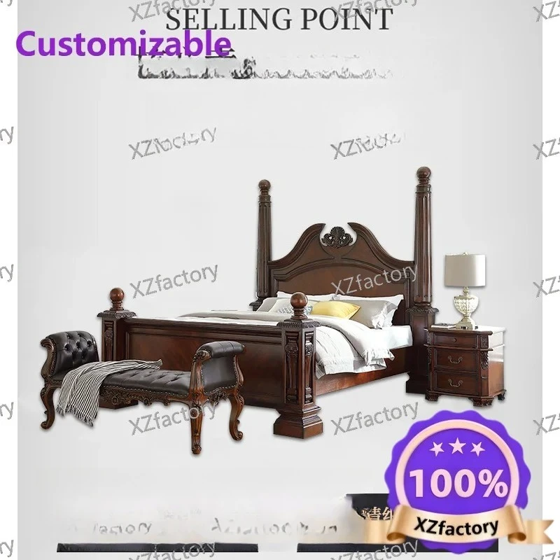 Factory Direct 2026 Top RatedAmerican solid wood bed retro country master bedroom 2 meters Roman column double bed household Eur
Factory Direct 2026 Top RatedAmerican solid wood bed retro country master bedroom 2 meters Roman column double bed household Eur
