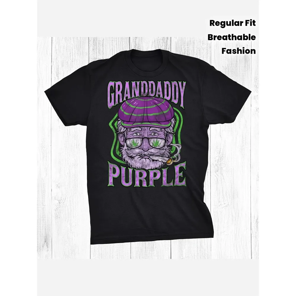 Granddaddy Purple Weed Strain Graphic T-Shirt for Men - 100% Regular Fit Crew Neck Tee with Leaf & Character Design, Breathable Slight Stretch Fabric, Casual Summer Top Gift for Dad & Friends, Breathable Tshirt Trendy Crew Neck Quality Print Design
Granddaddy Purple Weed Strain Graphic T-Shirt for Men - 100% Regular Fit Crew Neck Tee with Leaf & Character Design, Breathable Slight Stretch Fabric, Casual Summer Top Gift for Dad & Friends, Breathable Tshirt Trendy Crew Neck Quality Print Design