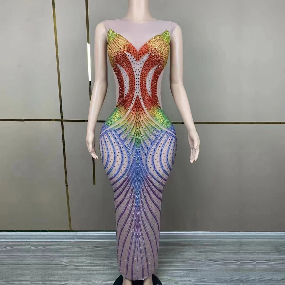 New Customized New Sling Mesh lace Transparent High Elastic Sequins Sexy Tight Dress Birthday Party Dress Performance Longuette
New Customized New Sling Mesh lace Transparent High Elastic Sequins Sexy Tight Dress Birthday Party Dress Performance Longuette