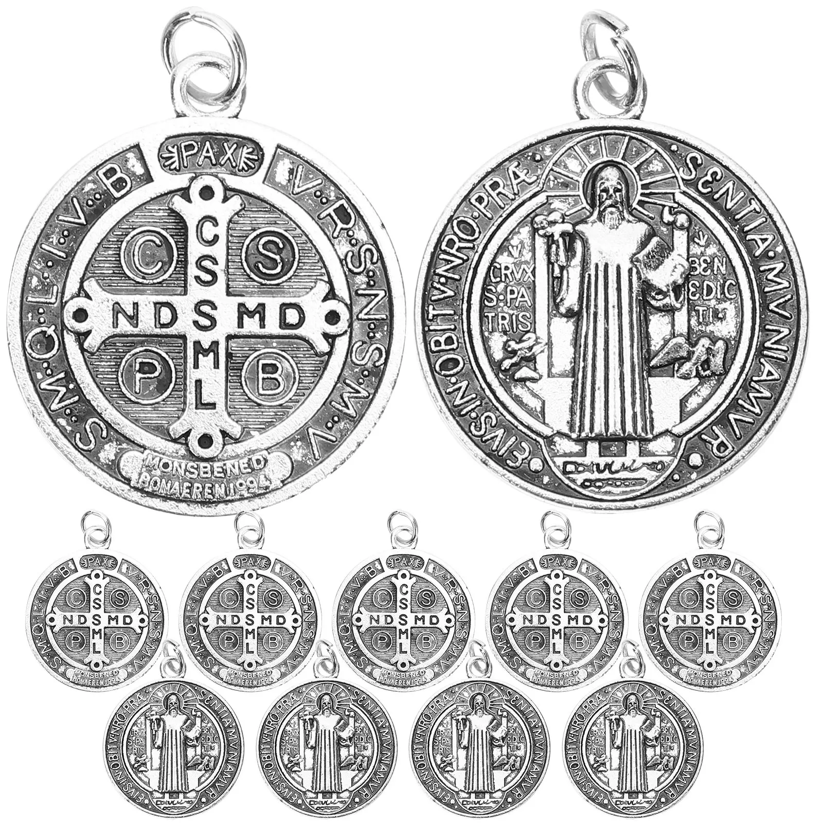 12pcs Metal Charms Tag Saint Benedict Pendant Necklace Decorative Office Home DIY Craft Alloy Jewelry Making Accessories
12pcs Metal Charms Tag Saint Benedict Pendant Necklace Decorative Office Home DIY Craft Alloy Jewelry Making Accessories