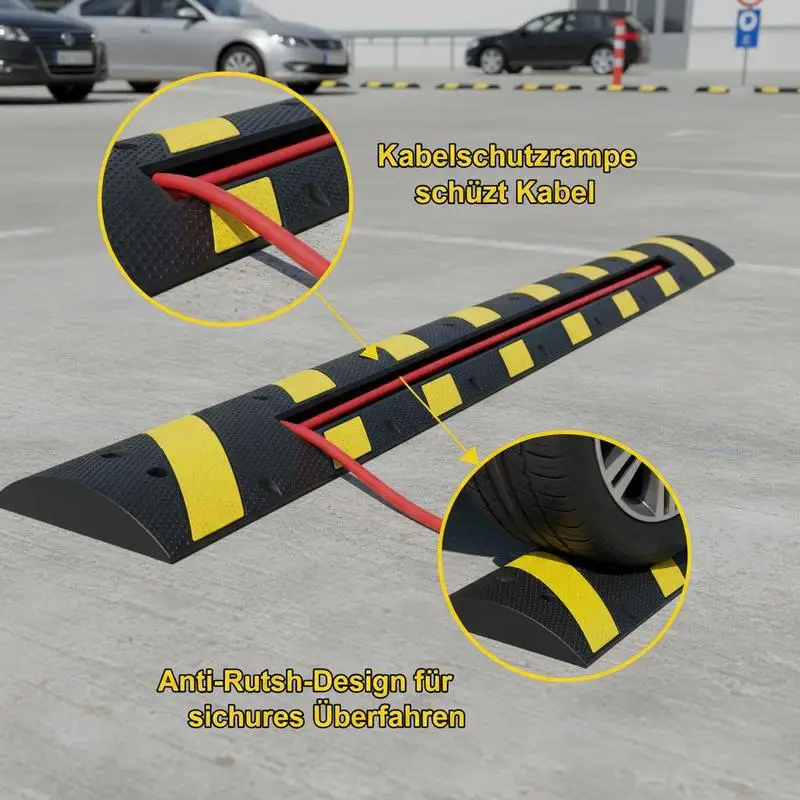 72'' Rubber Threshold Ramp Dual Channel For Parking Lot Driveway Garage, 22000 lbs Capacity Reflective Yellow Strip 4 Expansion Screws Included Heavy Duty Traffic Safety Guard
72'' Rubber Threshold Ramp Dual Channel For Parking Lot Driveway Garage, 22000 lbs Capacity Reflective Yellow Strip 4 Expansion Screws Included Heavy Duty Traffic Safety Guard