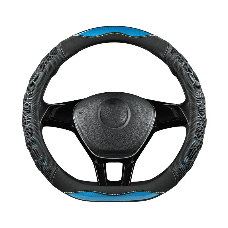 38CM Anti-Slip Steering Wheel Cover Sporty Leather Fit O-shaped D-shaped for VW BMW Ford Toyota Honda 3D Honeycomb Hole Design
38CM Anti-Slip Steering Wheel Cover Sporty Leather Fit O-shaped D-shaped for VW BMW Ford Toyota Honda 3D Honeycomb Hole Design