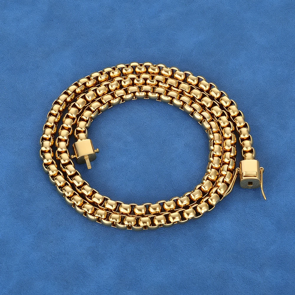 Wholesale Stainless Steel Box Chain Necklace 18K Gold Color Thick Square Box Link Hip Hop Bracelet Men's Jewelry Gift MOQ 20PCS
Wholesale Stainless Steel Box Chain Necklace 18K Gold Color Thick Square Box Link Hip Hop Bracelet Men's Jewelry Gift MOQ 20PCS