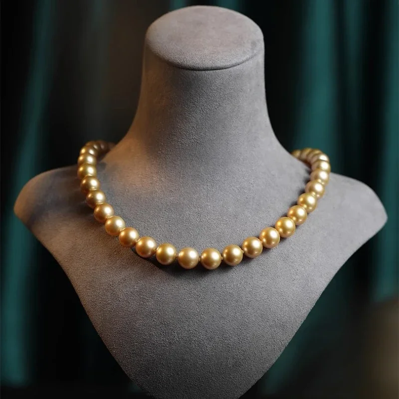 Charming 11-13mm Natural Golden Pearl Necklace 925 Sterling Silver Classic Bridal Gift, Perfect for Wedding Jewelry
Charming 11-13mm Natural Golden Pearl Necklace 925 Sterling Silver Classic Bridal Gift, Perfect for Wedding Jewelry