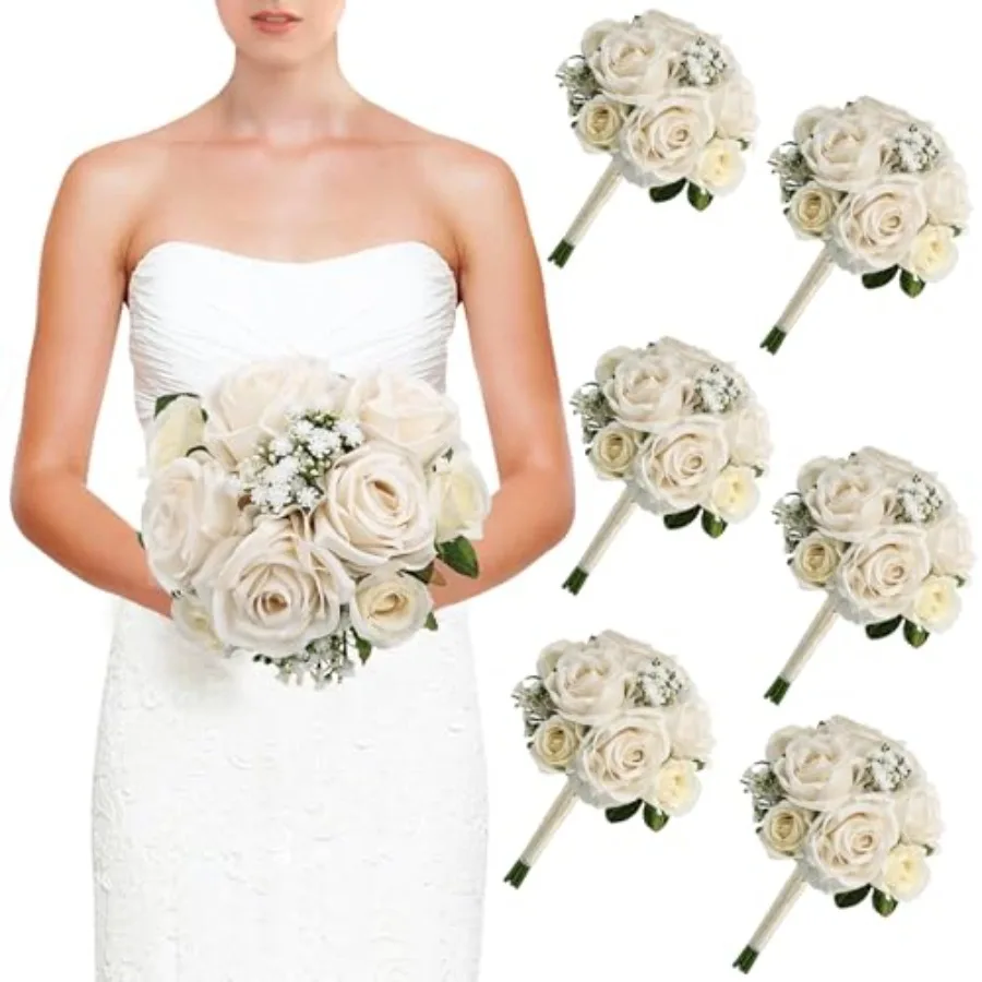 Wedding Bridesmaid, Artificial Silk Flowers Arrangement for Ceremony Marriage Proposal Party Anniversary Decorations
Wedding Bridesmaid, Artificial Silk Flowers Arrangement for Ceremony Marriage Proposal Party Anniversary Decorations