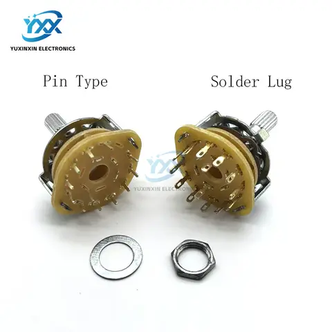 2 uds interruptor Selector de banda giratoria RS25 1/2/3/4 polos 3/4/5/6/11 interruptor de cambio de marchas de posición