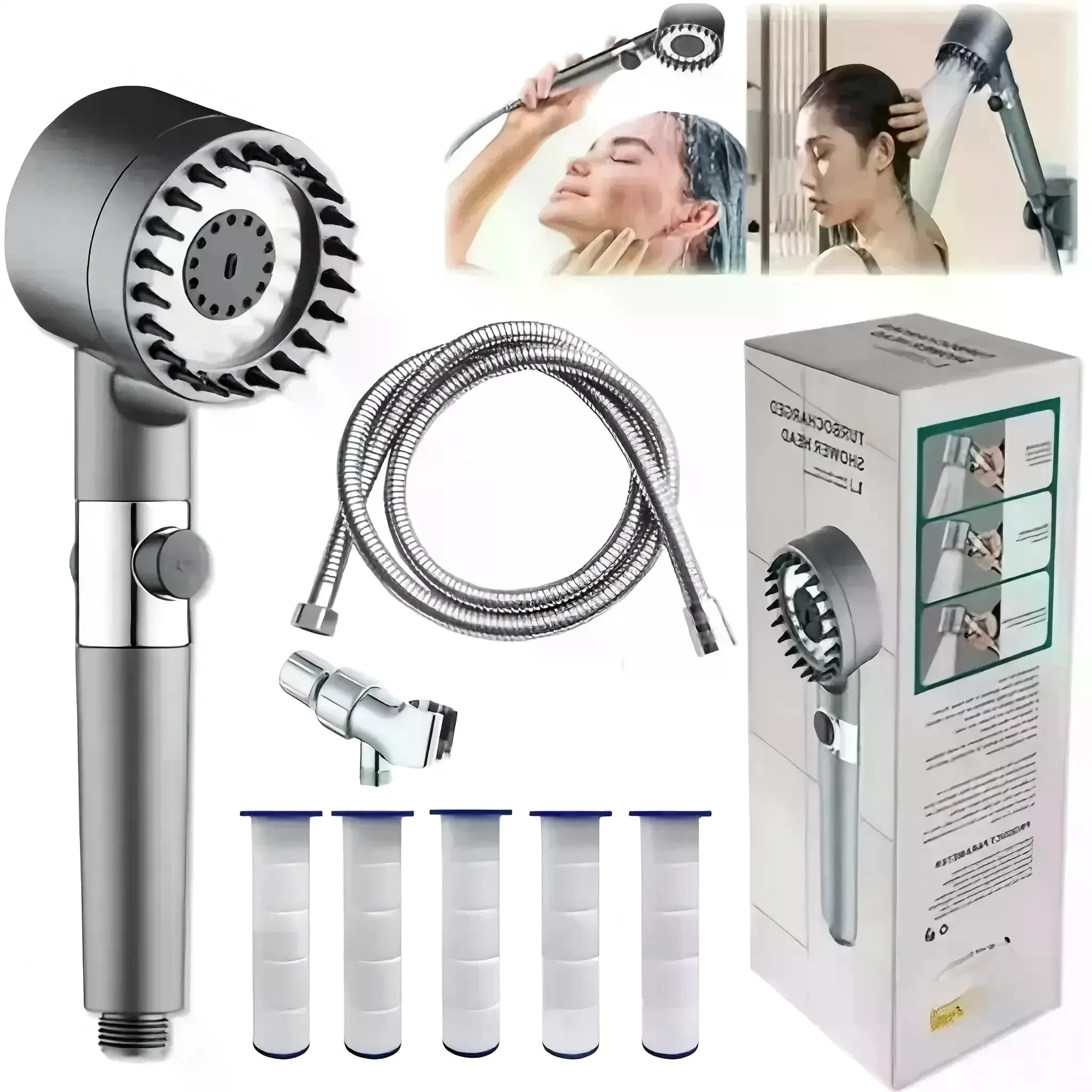Stainless Steel Shower Head Set with 4 Filters – 3 Adjustable Modes, Premium Panel & Adapters, Perfect Holiday Gift for Christmas or New Year
Stainless Steel Shower Head Set with 4 Filters – 3 Adjustable Modes, Premium Panel & Adapters, Perfect Holiday Gift for Christmas or New Year
