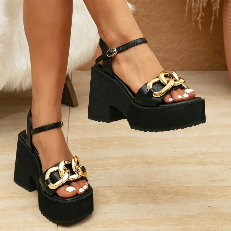 2026 NEW Platform Shoes Chunky Heels For Womens Metal Buckle Gladiator Sandals High Heels Ladies Summe Slipper Zapatos De Mujer
2026 NEW Platform Shoes Chunky Heels For Womens Metal Buckle Gladiator Sandals High Heels Ladies Summe Slipper Zapatos De Mujer