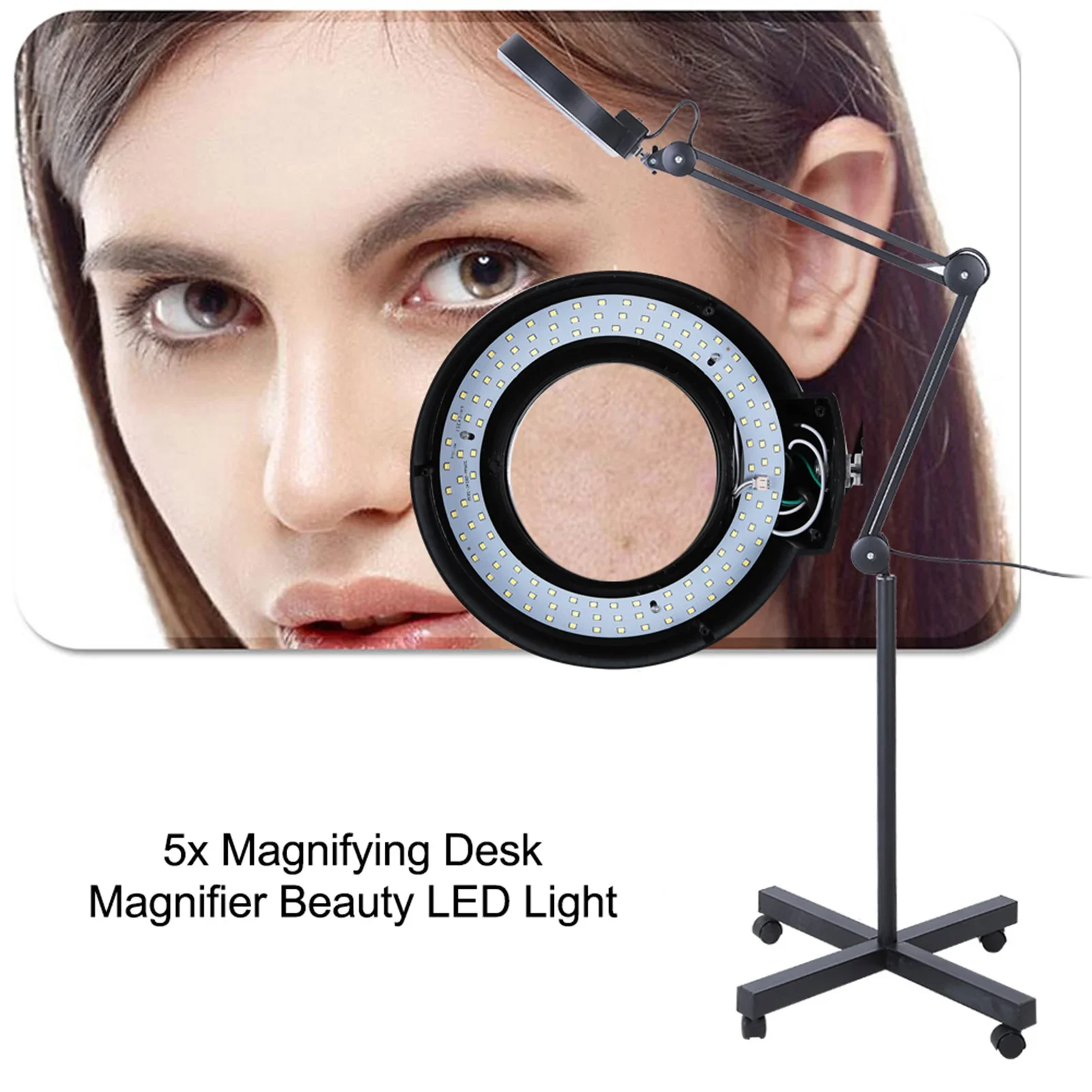 Lighted Magnified Lamp Magnifying Lamp Stand Beauty Cosmetic Makeup Tattoo 5x Magnifying Lighted Magnifier Light Floor LED Lamp
Lighted Magnified Lamp Magnifying Lamp Stand Beauty Cosmetic Makeup Tattoo 5x Magnifying Lighted Magnifier Light Floor LED Lamp