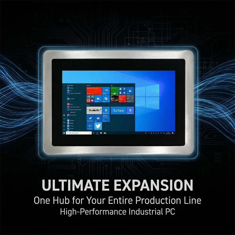 Fanless Design 7 Inch Embedded Computer 304 Stainless Steel Case Industrial Panel Pc With Capacitive Touch Screen