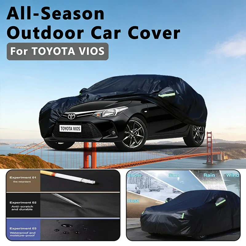 All-Season Car Cover for TOYOTA VIOS Outdoor Full Protection, Waterproof Dustproof Heat-Resistant
All-Season Car Cover for TOYOTA VIOS Outdoor Full Protection, Waterproof Dustproof Heat-Resistant