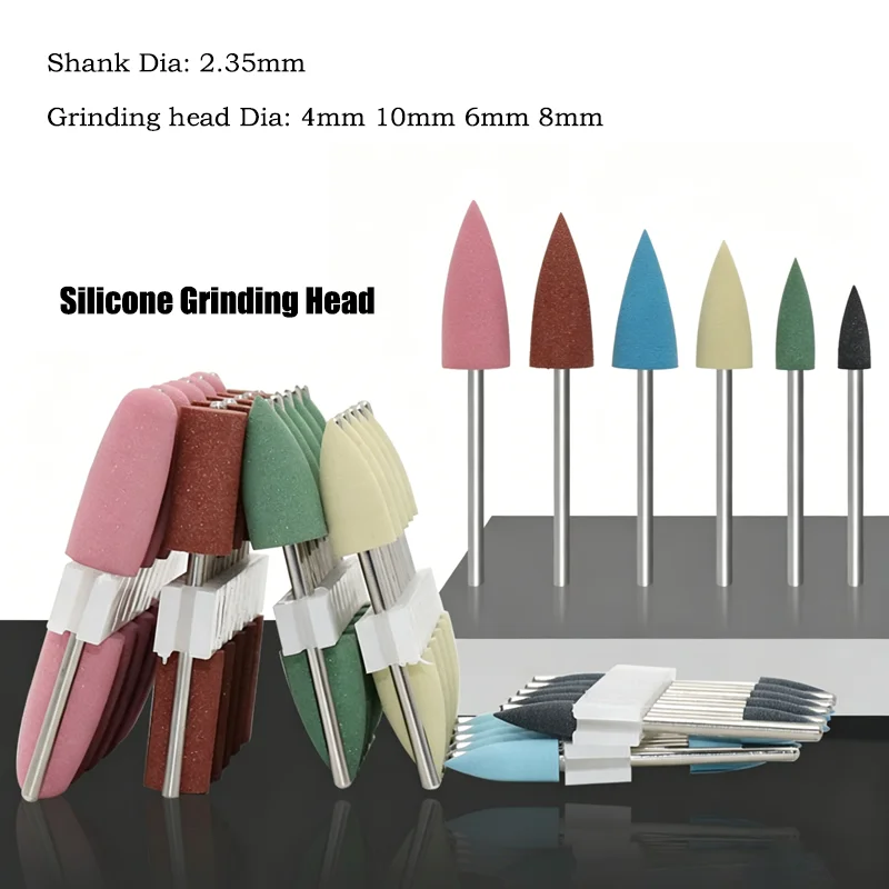 5/10Pcs/set Silicone Rubber Electric Nail Art Grinder Nail Surface Polishing Jade Polishing 2.35mm Grinding Head Dia 4/10/6/8mmm
5/10Pcs/set Silicone Rubber Electric Nail Art Grinder Nail Surface Polishing Jade Polishing 2.35mm Grinding Head Dia 4/10/6/8mmm