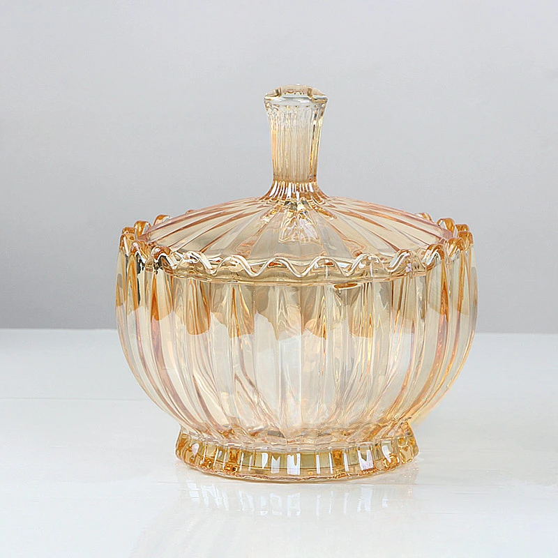 Glass candy jar, living room decoration, snacks, candy cups, creative jewelry storage box
Glass candy jar, living room decoration, snacks, candy cups, creative jewelry storage box