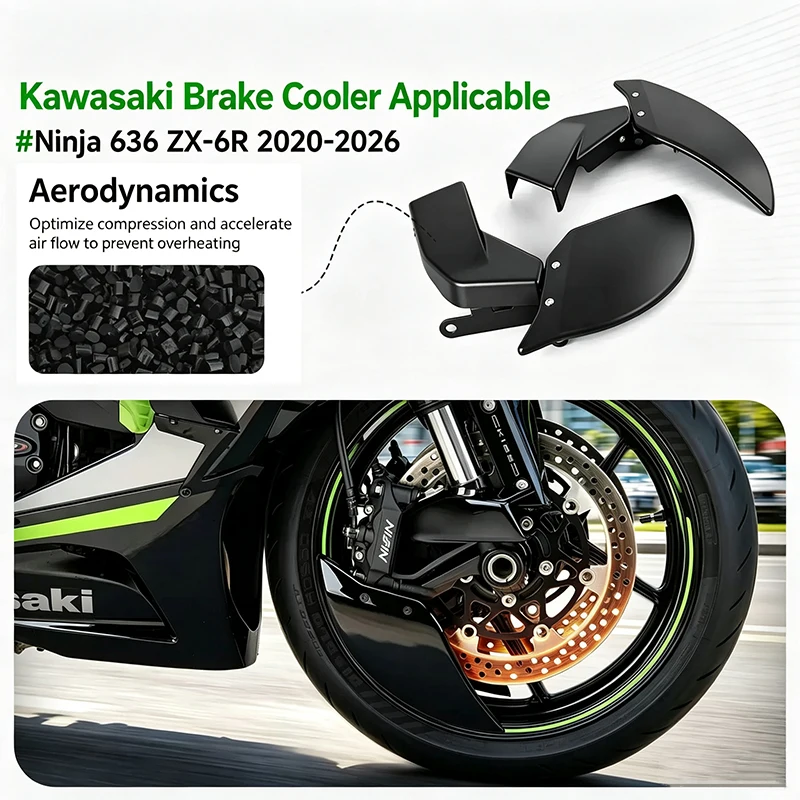 Новые воздуховоды охлаждения переднего диска и суппорта для мотоцикла Kawasaki Ninja ZX6R ZX-6R ZX 6R 636 2024 2025 2026
Новые воздуховоды охлаждения переднего диска и суппорта для мотоцикла Kawasaki Ninja ZX6R ZX-6R ZX 6R 636 2024 2025 2026