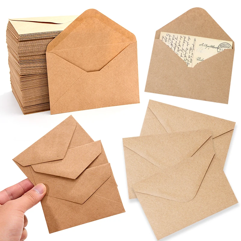 25-100 шт./упак. Конверты из крафт-бумаги размером 10,5x7 см в ретро-стиле, подходят для отправки открыток, писем, приглашений ZYF
25-100 шт./упак. Конверты из крафт-бумаги размером 10,5x7 см в ретро-стиле, подходят для отправки открыток, писем, приглашений ZYF