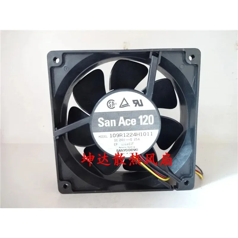 SANYO Denki 109R1224H1011 DC 24V 0.25A 120x120x38mm 4-Wire Server Cooling Fan
SANYO Denki 109R1224H1011 DC 24V 0.25A 120x120x38mm 4-Wire Server Cooling Fan