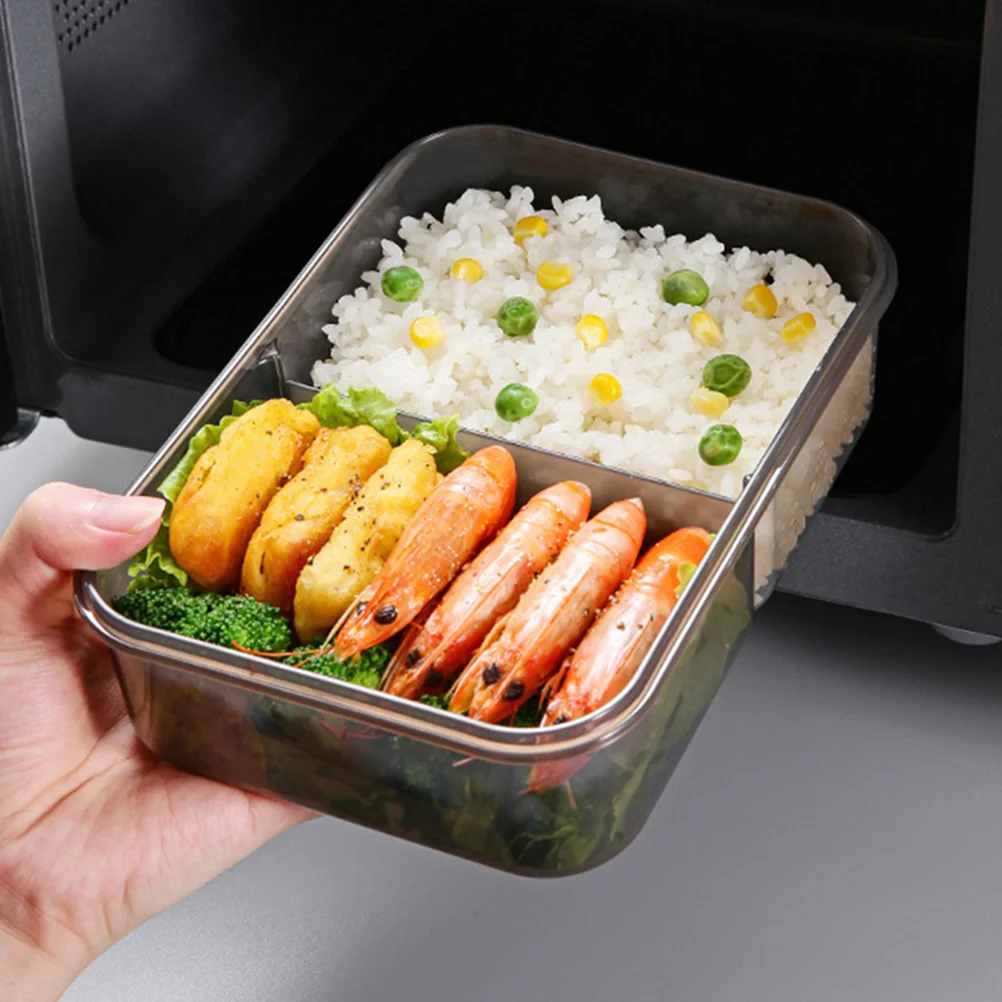 1500ml Plastic Sealed Lunch Box Two-Division Heat Resistant Office Lunch Container with Fork Spoon Holder Portable Microwave 
1500ml Plastic Sealed Lunch Box Two-Division Heat Resistant Office Lunch Container with Fork Spoon Holder Portable Microwave