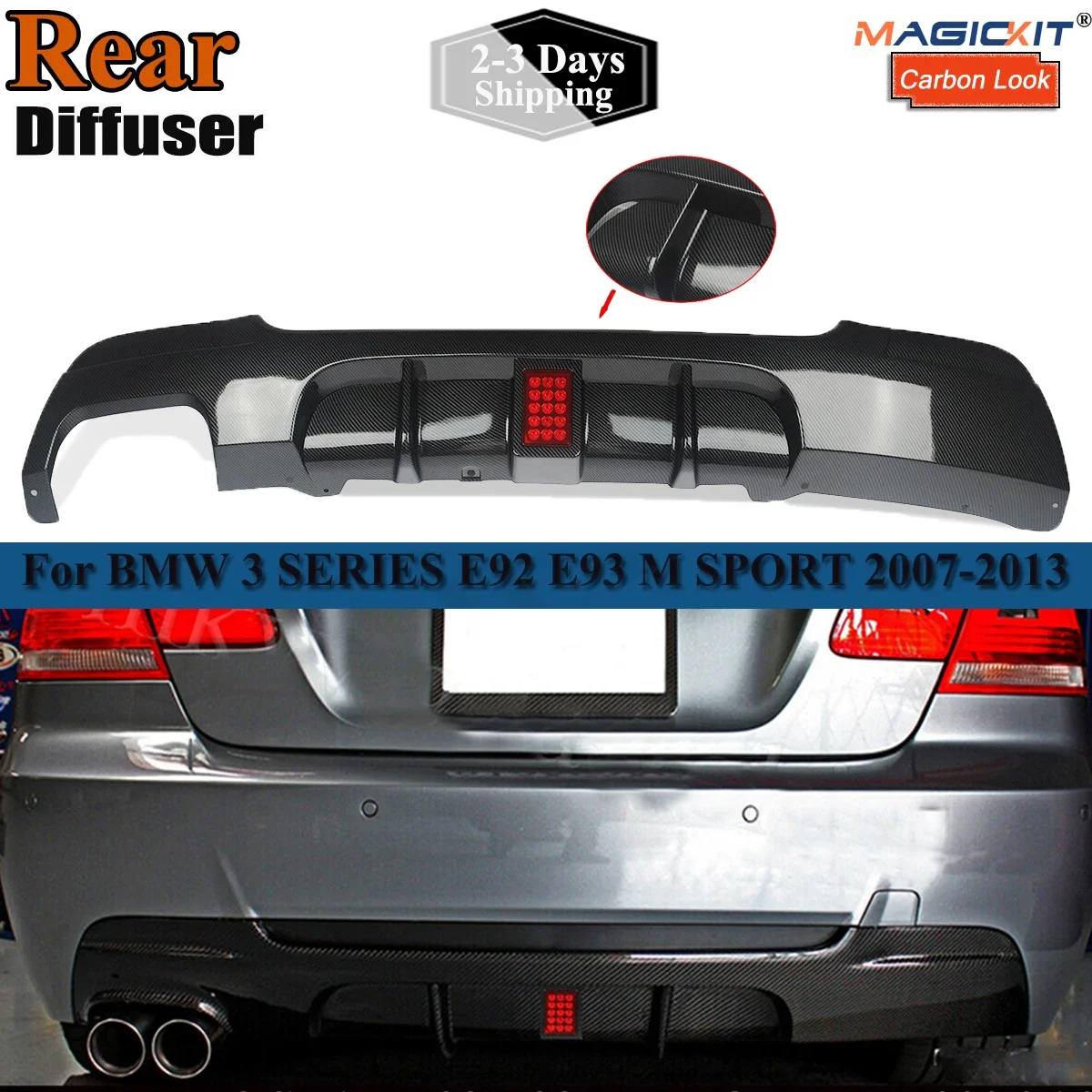 E92 Rear Diffuser with Light For BMW 3 Series E93 M Sport 2009-2012 Bumper Splitter Protector Carbon Fiber Look
E92 Rear Diffuser with Light For BMW 3 Series E93 M Sport 2009-2012 Bumper Splitter Protector Carbon Fiber Look