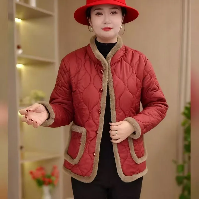 2025 New Autumn Winter Jacket Middle Aged Elderly Women's Cotton Coat Femme Thick Add Velvet Solid Color Warm Cotton Overcoat
2025 New Autumn Winter Jacket Middle Aged Elderly Women's Cotton Coat Femme Thick Add Velvet Solid Color Warm Cotton Overcoat